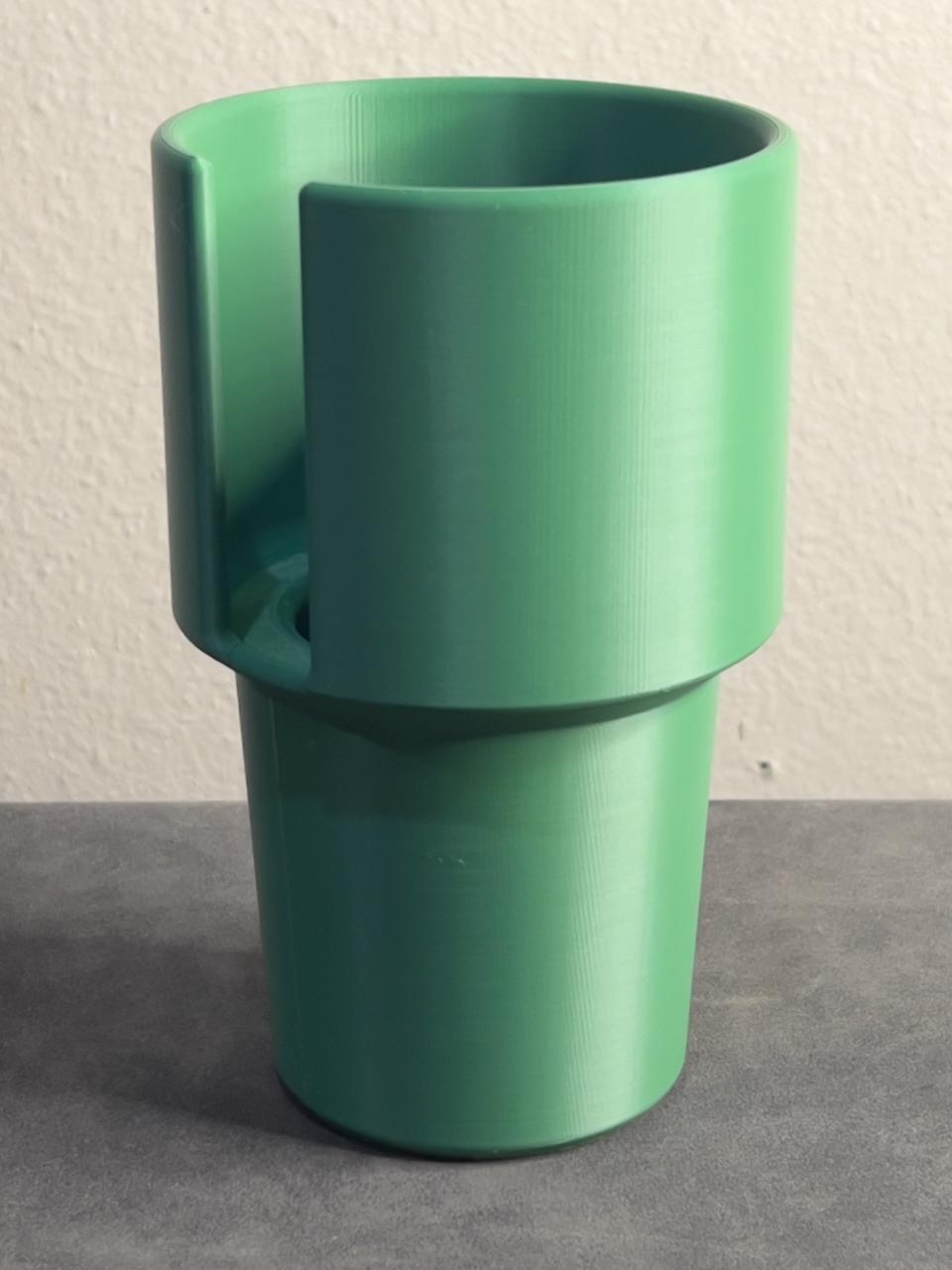 3D Printed Car Cup Holder Adapter – Nalgene Bottle, Hydro Flask, Heat Resistant PHA Biopolymer, Red Bull Can Slot