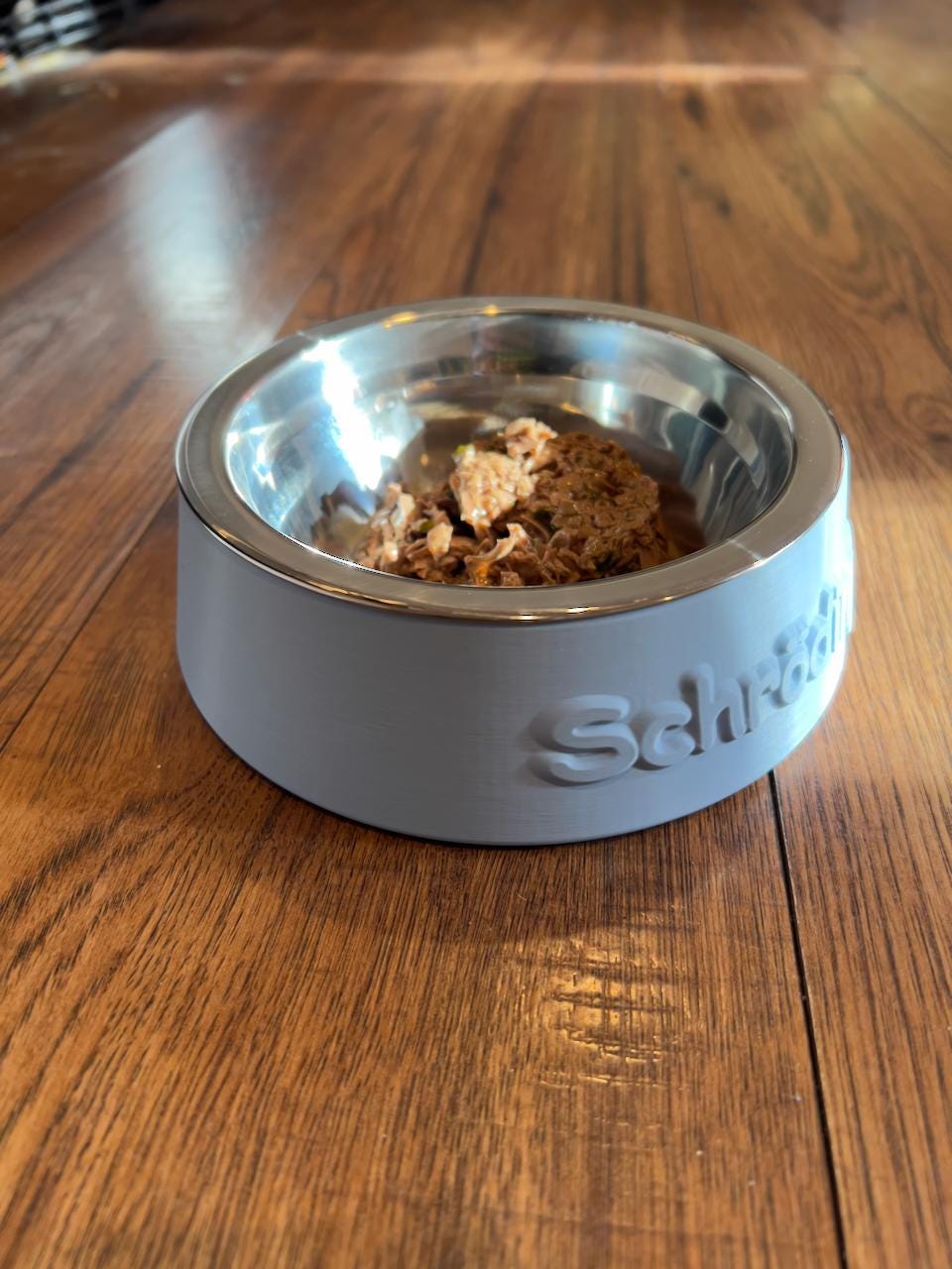 Elevated Cat Bowl Customized with your Pet's Name - Stainless Steel Insert - Raised Pet Dish