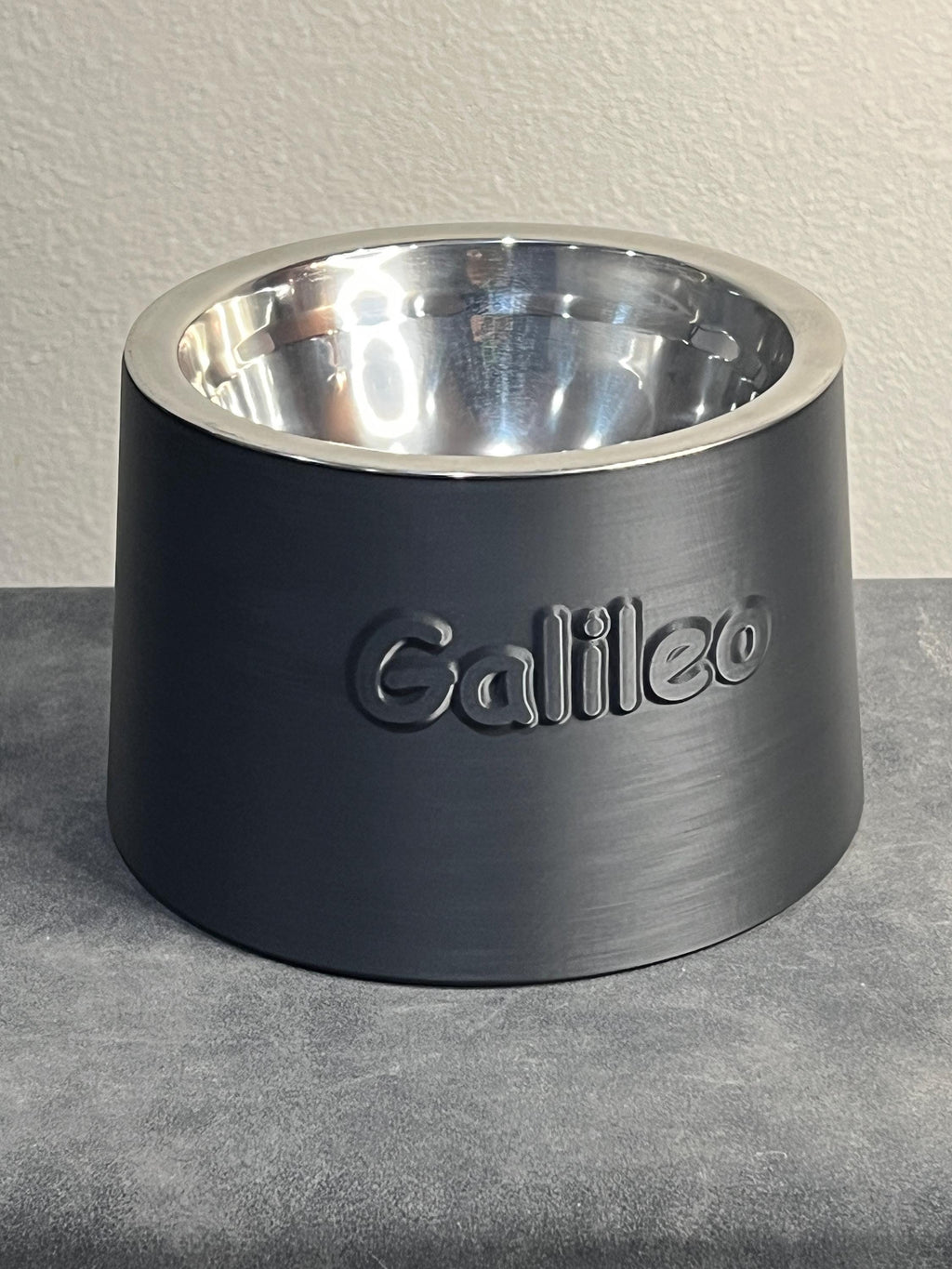 Elevated Cat Bowl Customized with your Pet's Name - Stainless Steel Insert - Raised Pet Dish