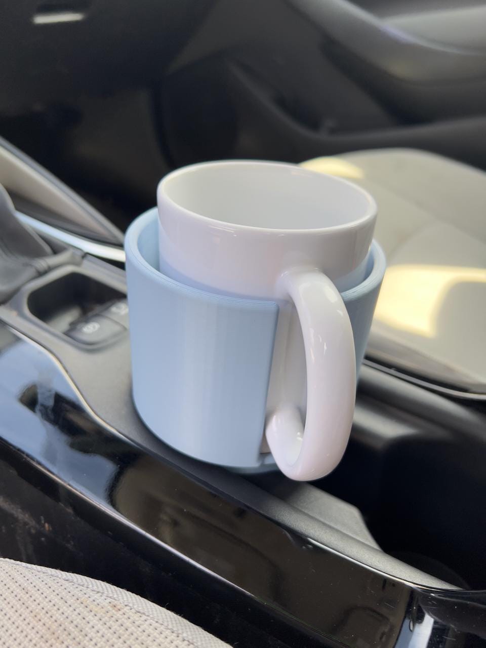 3D Printed Car Cup Holder Adapter – Nalgene Bottle, Hydro Flask, Heat Resistant PHA Biopolymer, Red Bull Can Slot