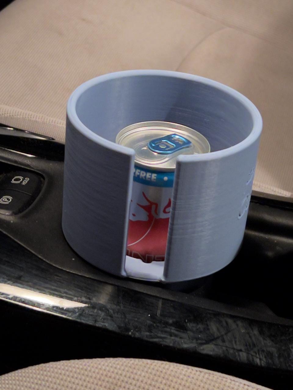 3D Printed Car Cup Holder Adapter – Nalgene Bottle, Hydro Flask, Heat Resistant PHA Biopolymer, Red Bull Can Slot
