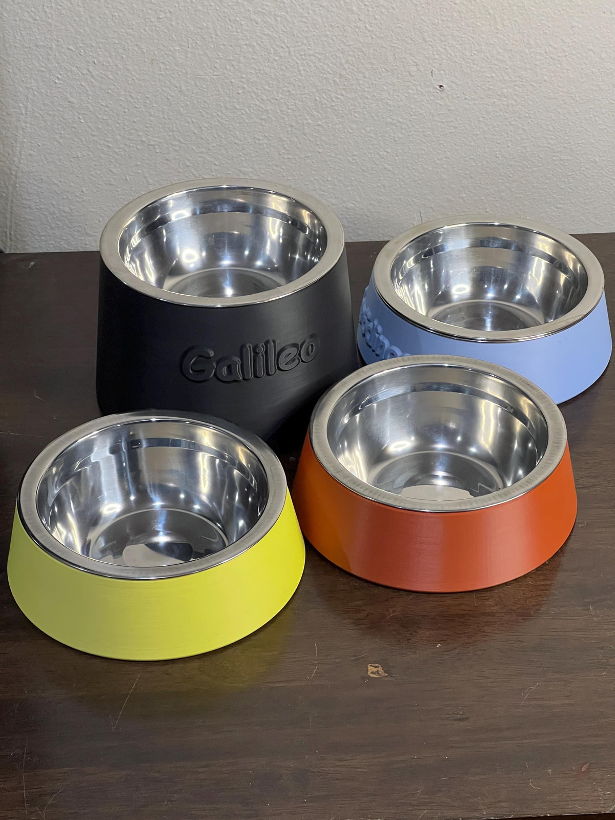 Elevated Cat Bowl Customized with your Pet's Name - Stainless Steel Insert - Raised Pet Dish