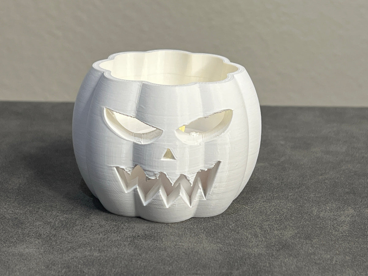 Set of 4 Jack-o’-Lantern LED Tea Light Holders : Eco-Friendly Material,  Halloween Décor