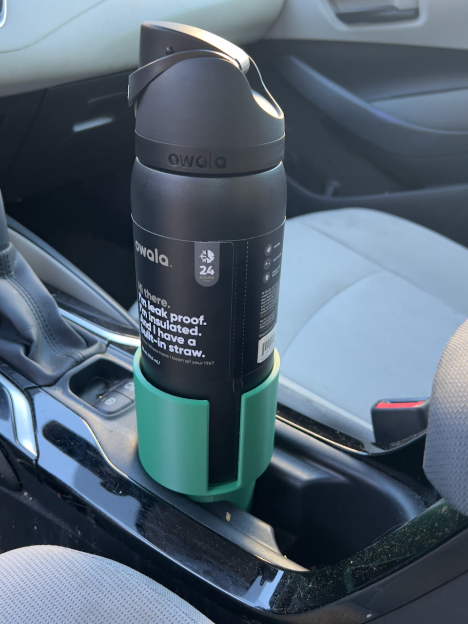 Owala 32oz Water Bottle Car Cup Holder Adapter – Heat Resistant PHA Biopolymer, Red Bull Can Slot