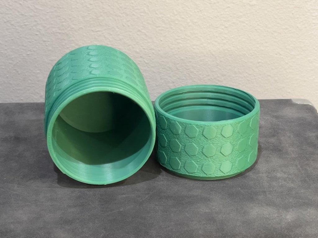 Screw Top Storage Container Cylinder Jar Eco Friendly Organizer - 3D Printed in PHA Biopolymer