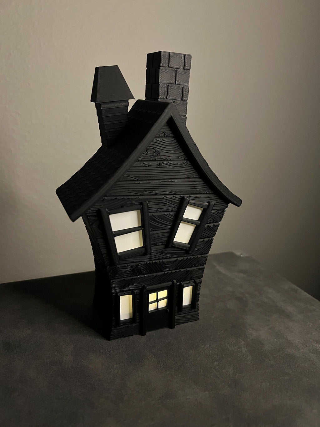Nosferatu Shadow Haunted House LED Tea Light Holder: Magnetic Halloween Lantern, Eco-friendly material