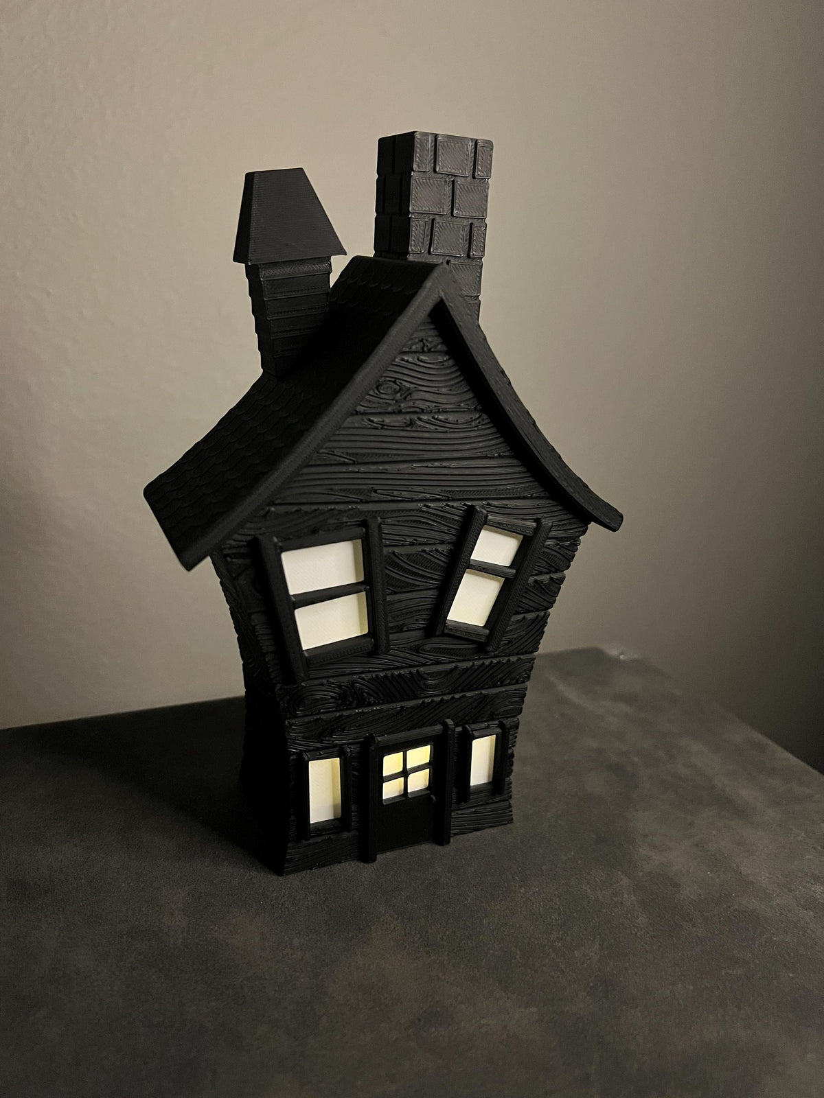 Nosferatu Shadow Haunted House LED Tea Light Holder: Magnetic Halloween Lantern, Eco-friendly material